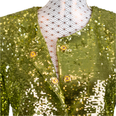 CBK Suit, Erva Paillet Jakke - Lime