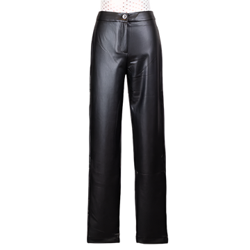 CBK Suits Læder look bukser sort