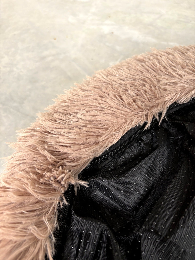 CBK Luksus donut hundeseng mørk sand