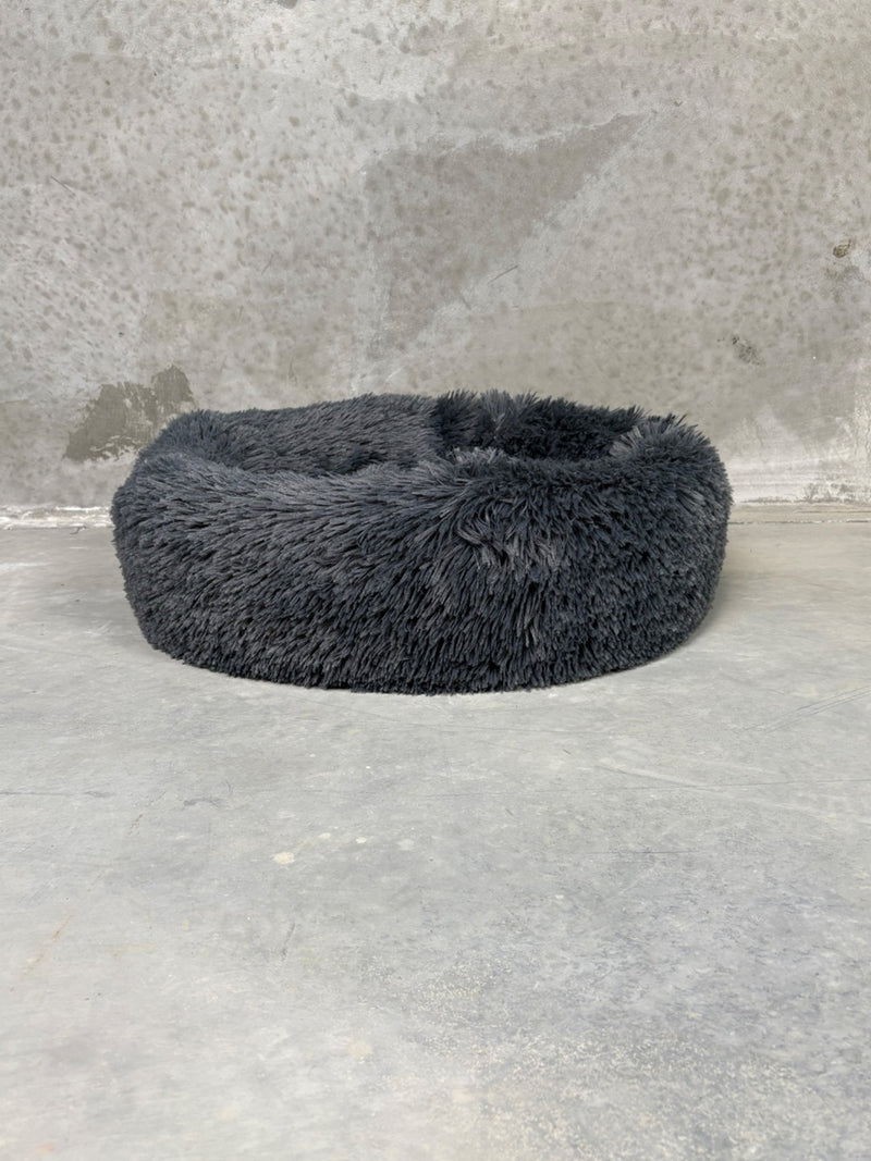 CBK Luksus donut hundeseng mørke grå