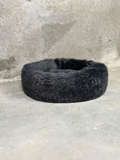 CBK Luksus donut hundeseng mørke grå