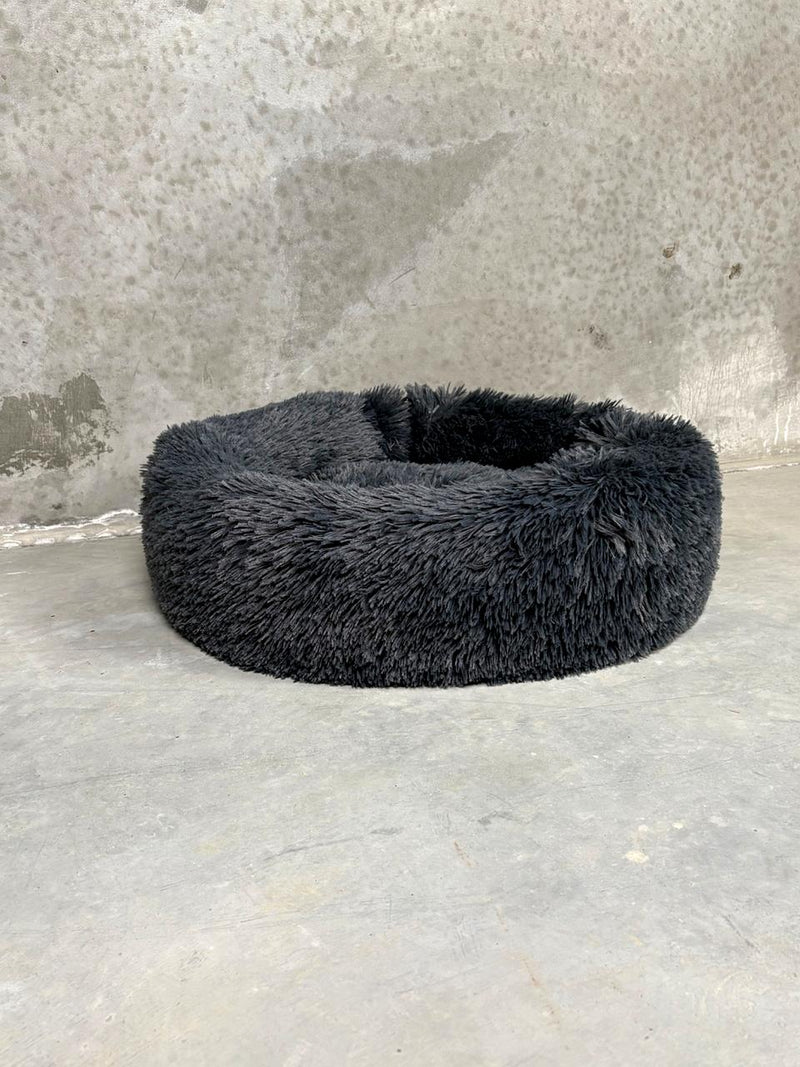 CBK Luksus donut hundeseng mørke grå