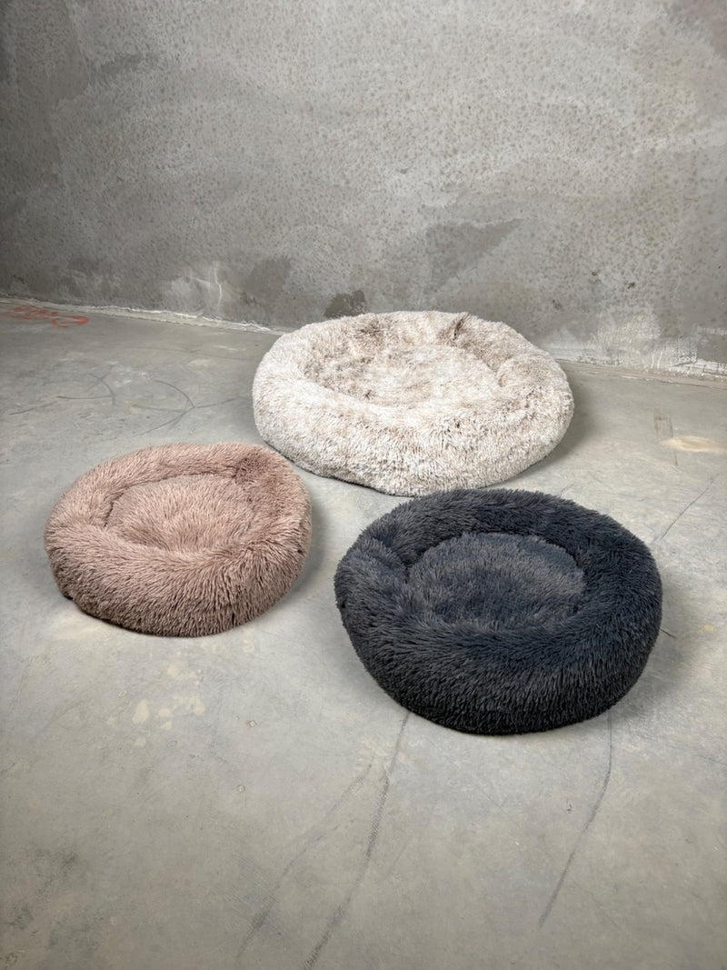 CBK Luksus donut hundeseng mørke grå