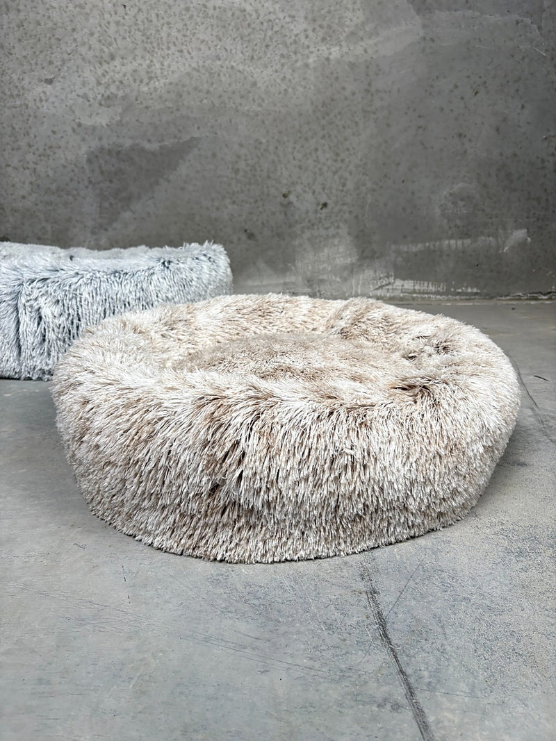 CBK Luksus donut hundeseng brunmeleret