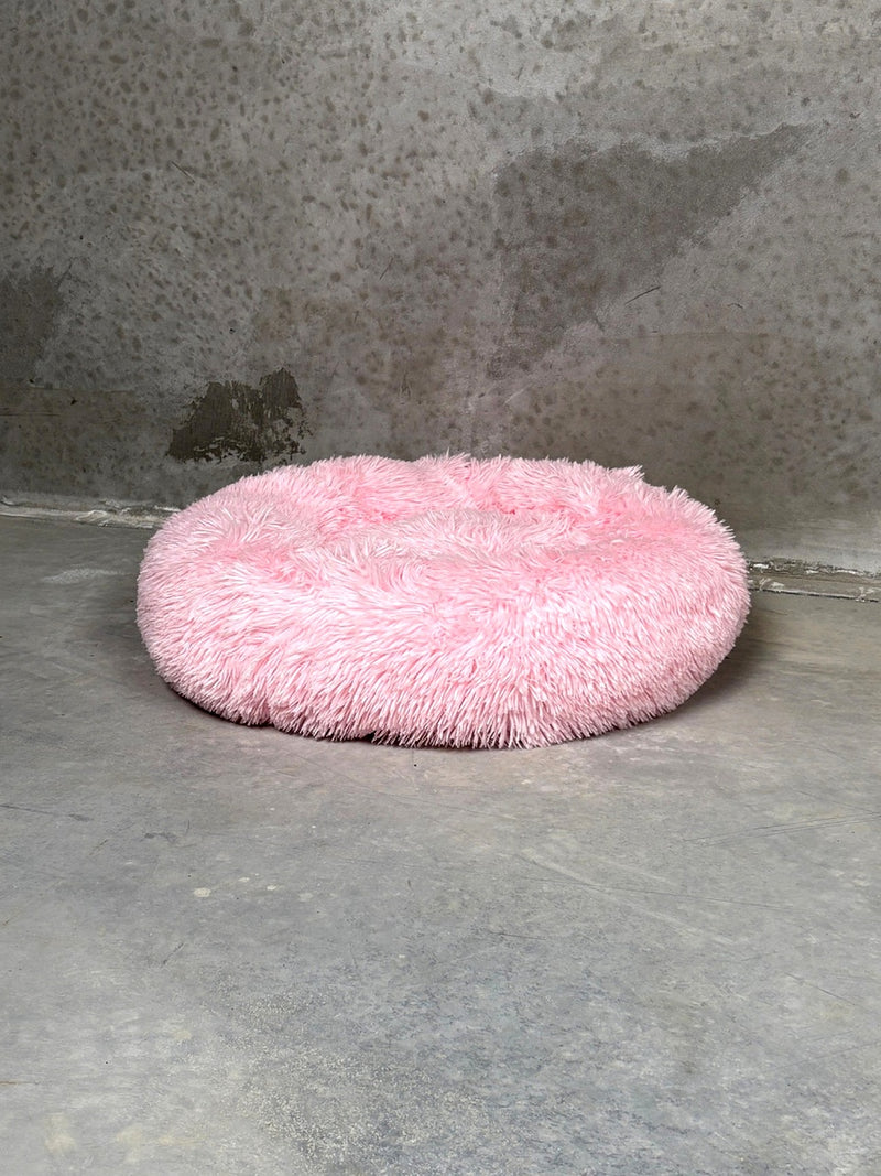 CBK Luksus donut hundeseng lyserød