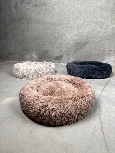 CBK Luksus donut hundeseng mørk sand