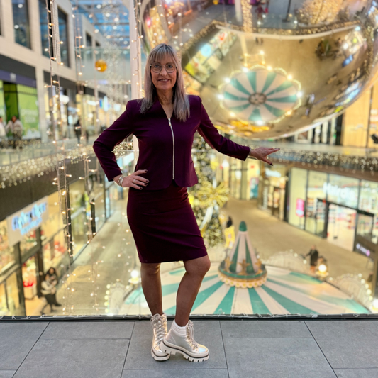 CBK Suits Cartier zipper nederdel burgundy