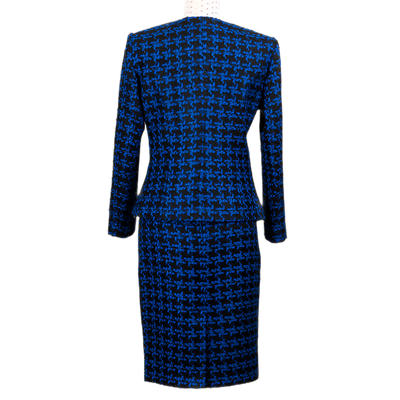 CHANEL LOOK BLAZER BLUE EKOSE PATTERN