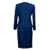 CBK Suits Tweed Look Suit Blue Ekose Pattern