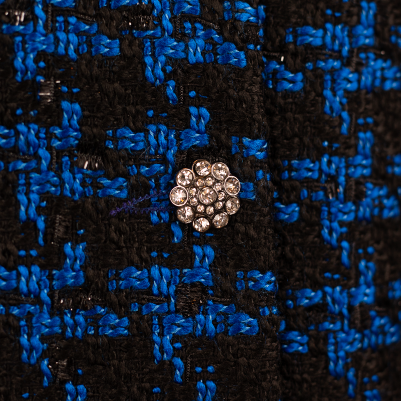 CHANEL LOOK BLAZER BLUE EKOSE PATTERN