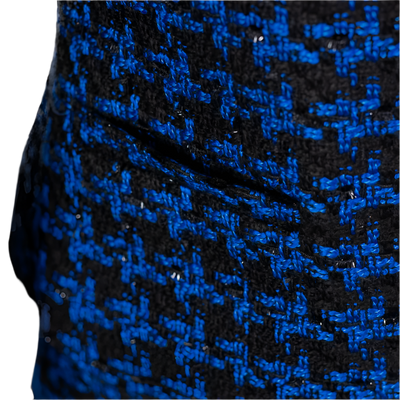 CHANEL LOOK BLAZER BLUE EKOSE PATTERN