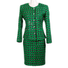 CBK Suits Tweed Look Suit Green Ekose Pattern