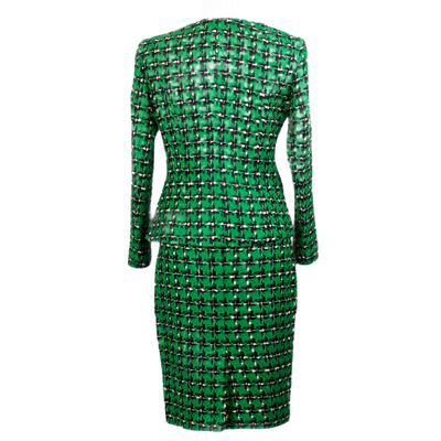 CBK Suit, Chanel Look Jakke - Green Ekose Pattern