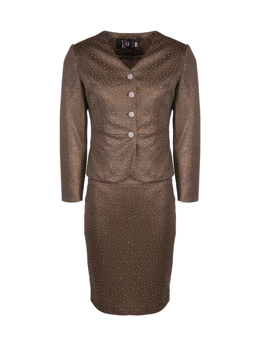 CBK Suits Icy Suit Lys brun med Rhinesten