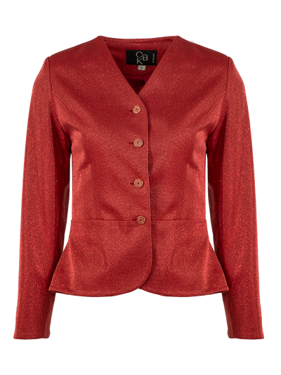 CBK Suits Icy Sparkling Blazer Fiery Red