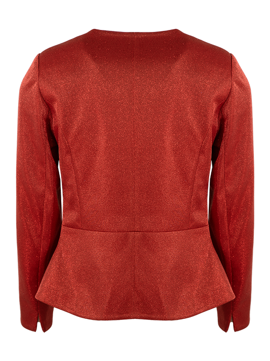 CBK Suits Icy Sparkling Blazer Fiery Red