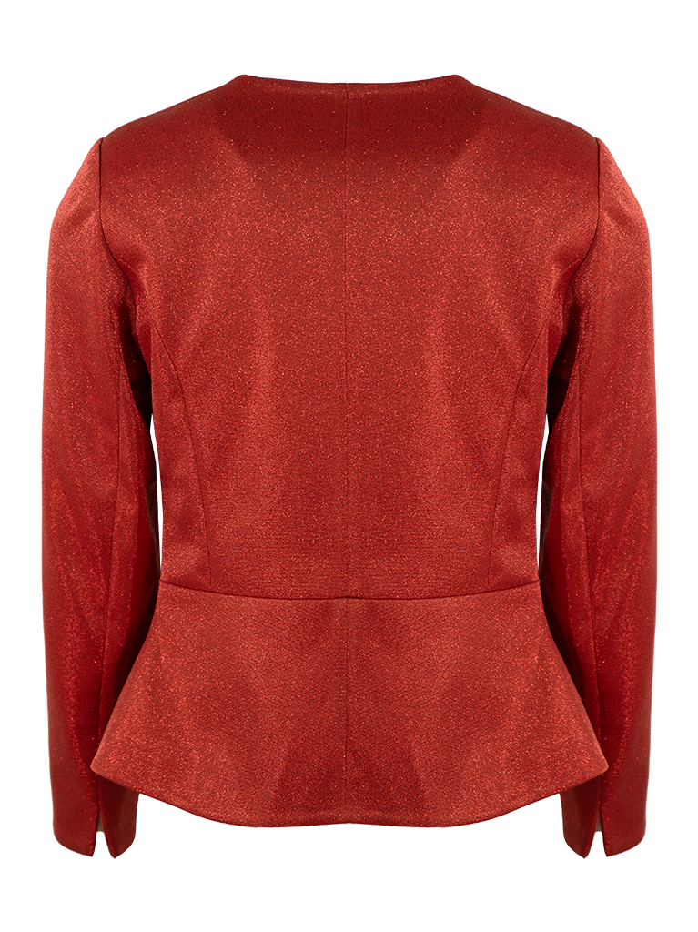 CBK Suits Icy Sparkling Blazer Fiery Red