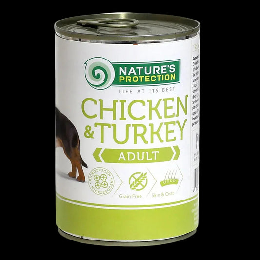 Nature’s Protection Vådfoder med Kylling og Kalkun til Voksne Hunde 400 g