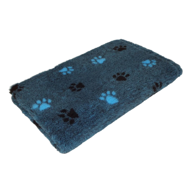 CBK Skridsikker vetbed blåmeleret med to-farvet poter 100x150cm - 30mm tykt
