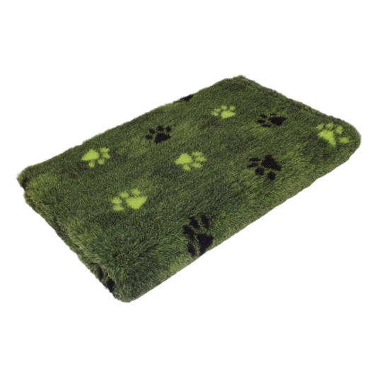 CBK Skridsikker vetbed grønmerelet med to-farvet poter 100x150cm - 30mm tykt