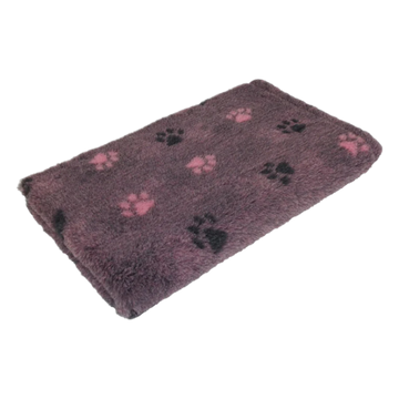 CBK Skridsikker vetbed meleret lilla med to-farvet poter 100x150cm - 30mm tykt