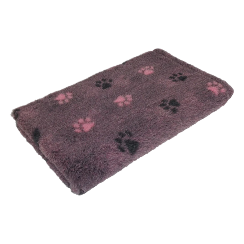 CBK Skridsikker vetbed lilla med to-farvet poter 100x150cm - 30mm tykt