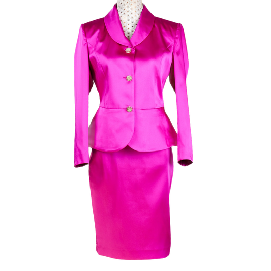 CBK Suits Marco Satin Blazer Pink
