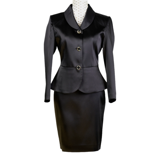 CBK Suits Marco Satin Nederdel Black