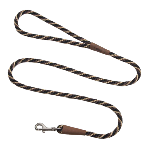 Mendota hundeline mocha 1.8 meter lang 9mm tyk