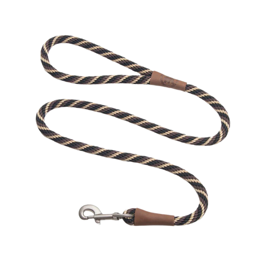 Mendota hundeline mocha 1.8 meter lang 13mm tyk