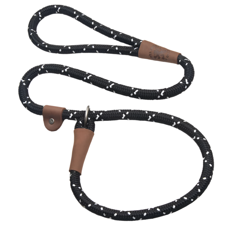 Mendota Retrieverline Night-Viz Black 1.8 meter lang, 13 mm tyk
