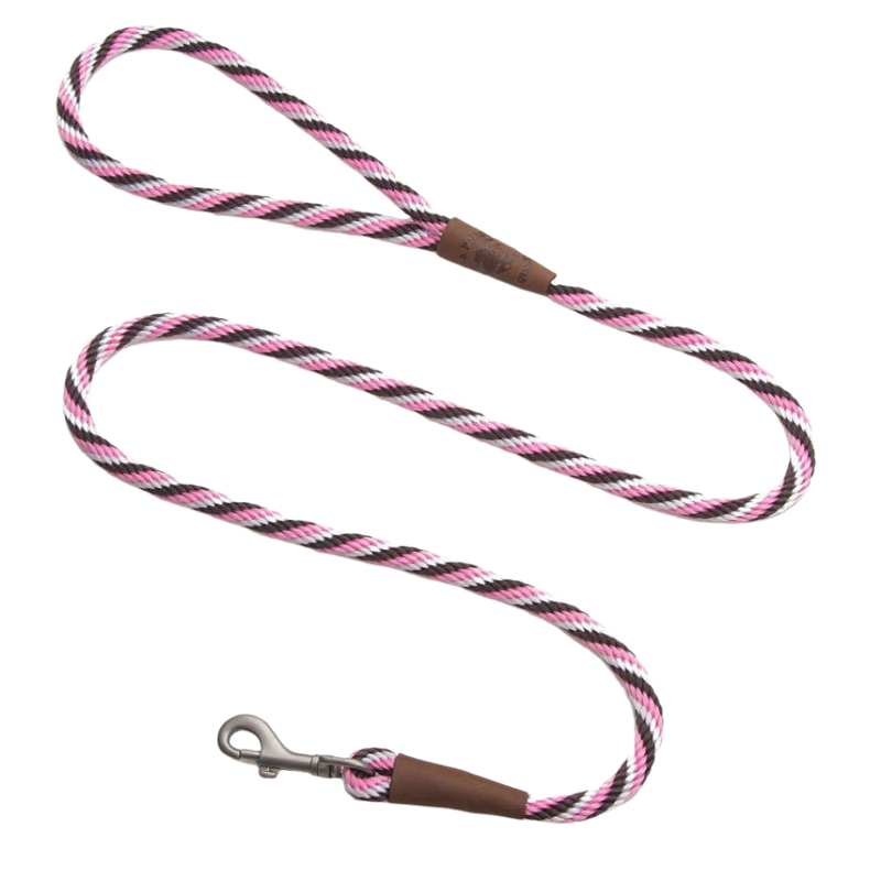 Mendota hundeline Pink Chocolate 1.8 meter lang, 9 mm tyk