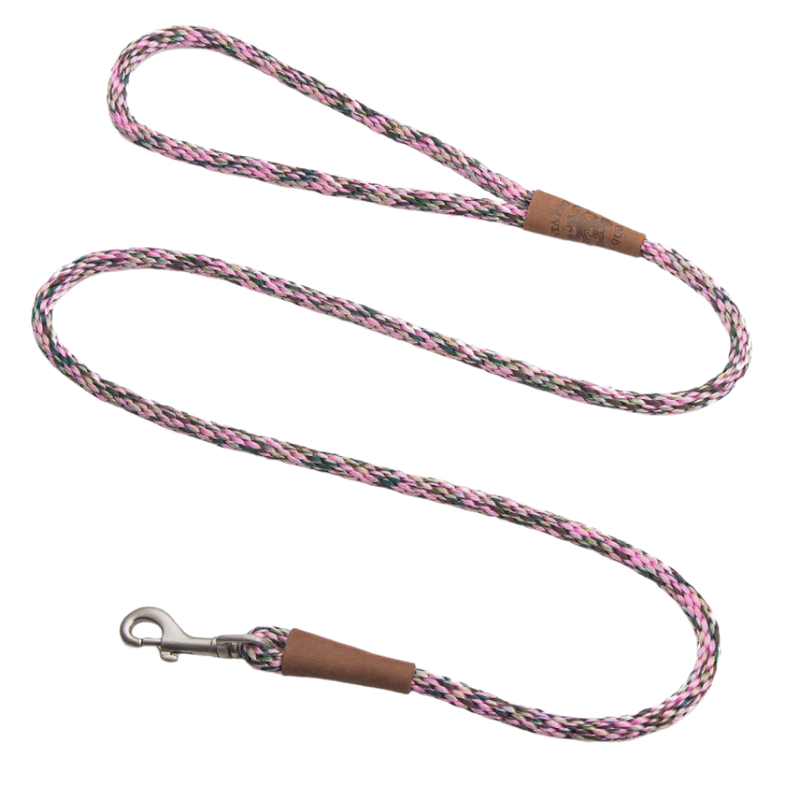 Mendota hundeline Pink Camo 1.8 meter lang, 9 mm tyk