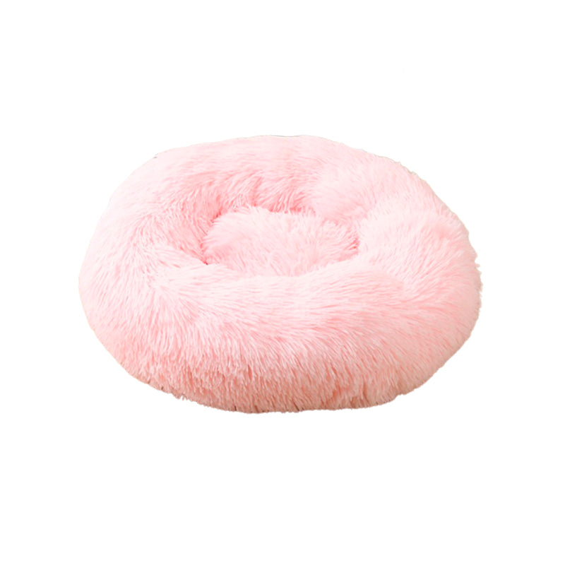 Luksus donut hundeseng Med lynlås og aftagelig betræk By CBK lyserød