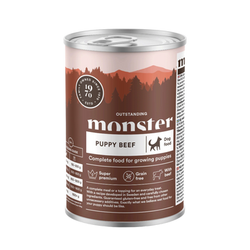 Monster vådfoder 400 gram puppy beef