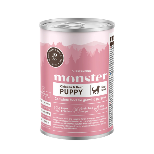 Monster vådfoder 400 gram puppy chicken