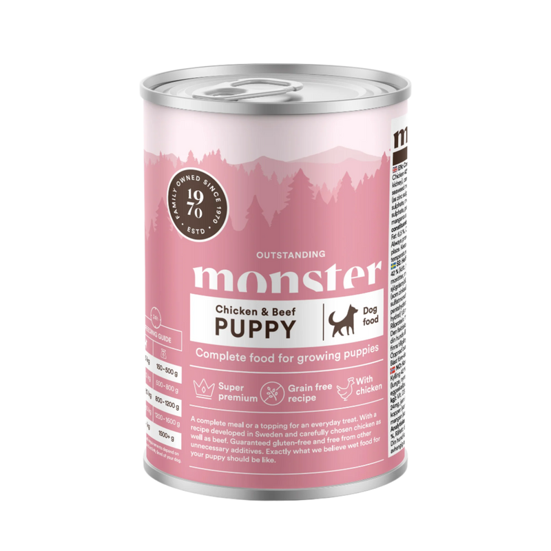 Monster vådfoder 400 gram puppy chicken