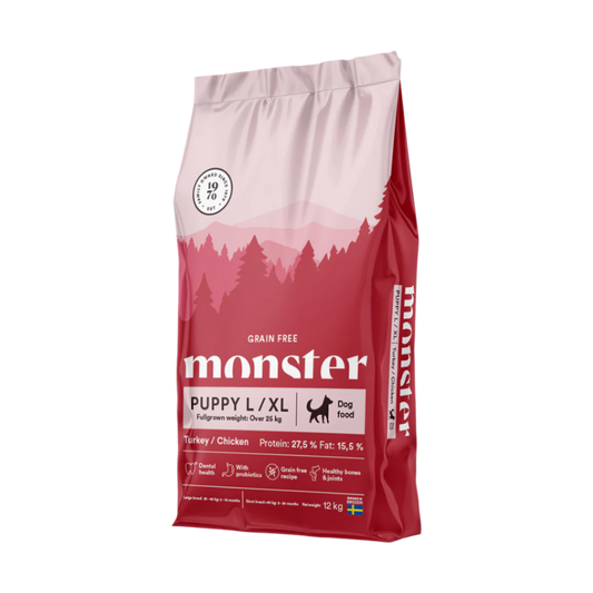 Monster grain free puppy turkey & chicken, l/xl, large breed