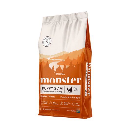 Monster original puppy chicken & turkey, small/medium breed