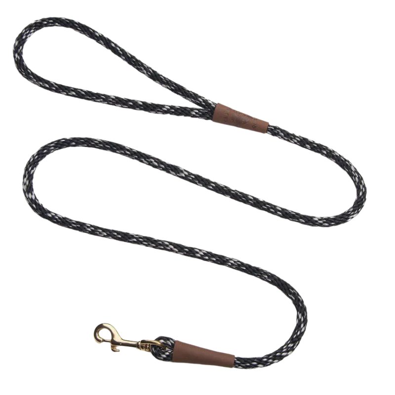 Mendota hundeline salt & pepper 1.8 meter lang 9mm tyk