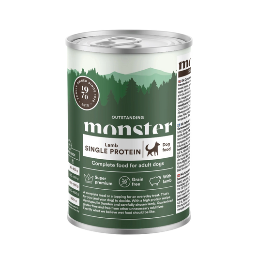 Monster vådfoder 400 gram single protein lamb
