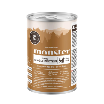 Monster vådfoder 400 gram single protein turkey