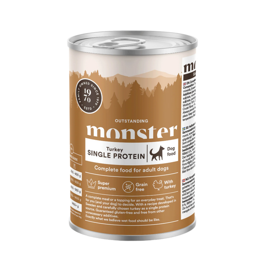 Monster vådfoder 400 gram single protein turkey