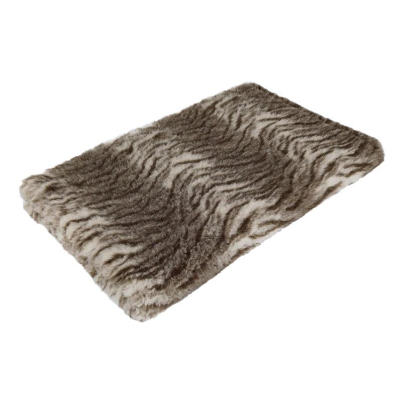 CBK Skridsikker vetbed brunmeleret tigerstribet 100x150cm - 30mm tykt