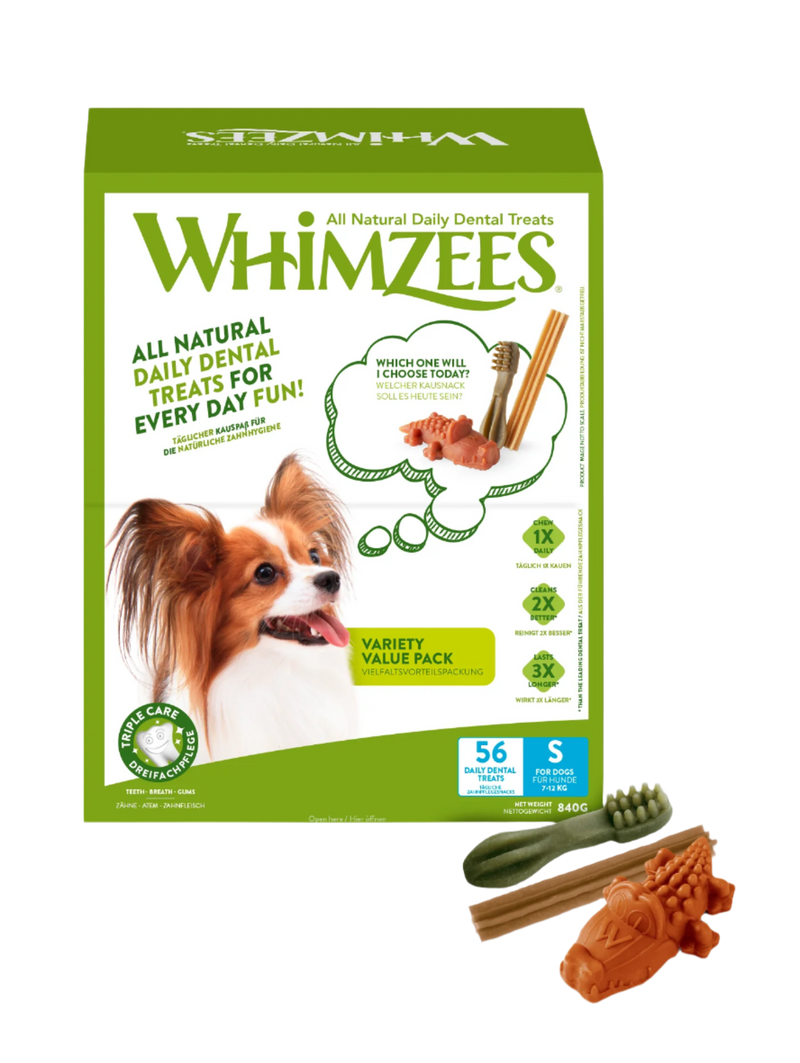 Whimzees variety value box small 56 stk
