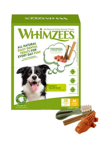 Whimzees variety value box medium 28 stk