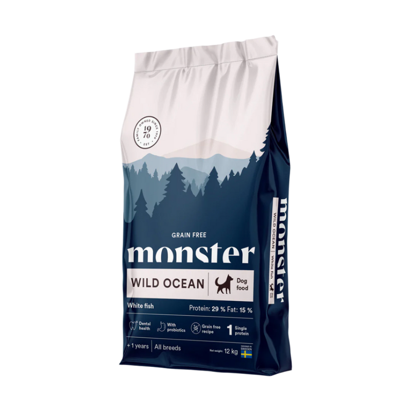 Monster Grain Free Wild Ocean White fish & sweet potatos, All Breed