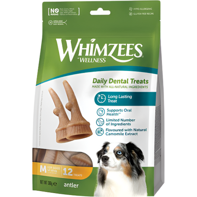 Whimzees Occupy Antler M 12 stk