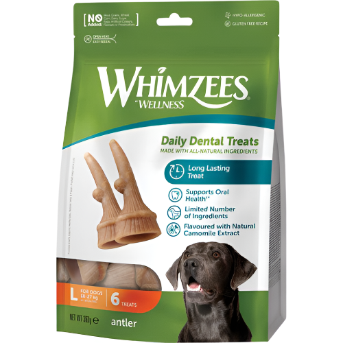 Whimzees Occupy Antler L 6 stk