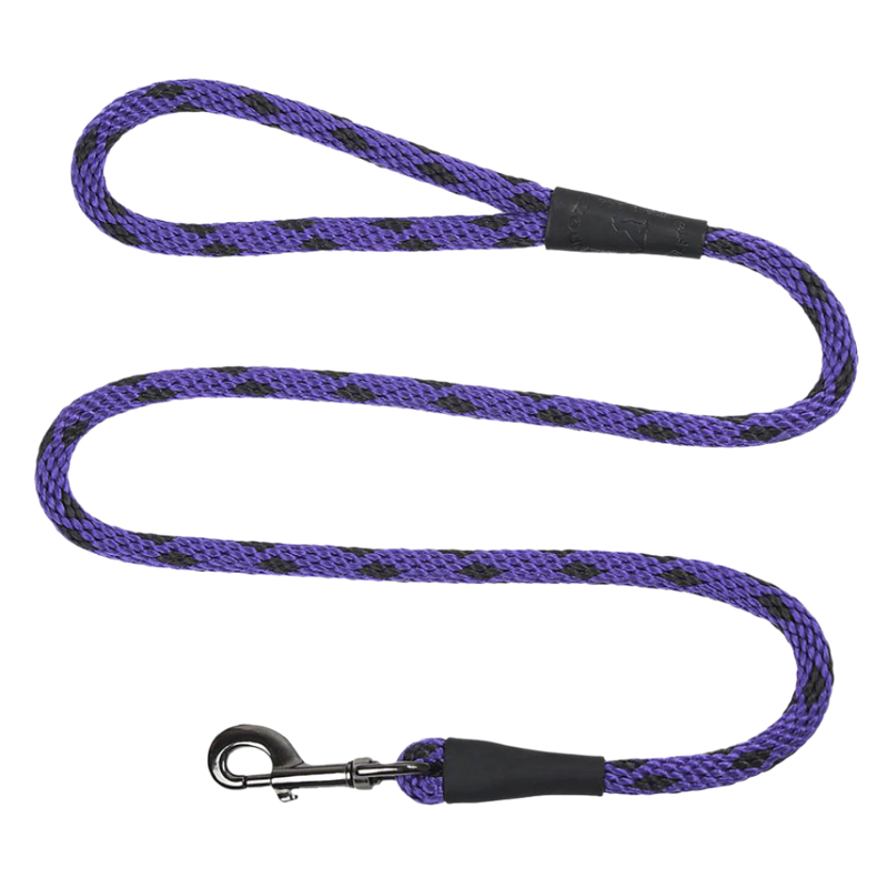 Mendota hundeline Black Ice Purple 1.8 meter lang, 13 mm tyk